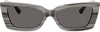 Jimmy Choo Eyewear striped logo sunglasses - Black