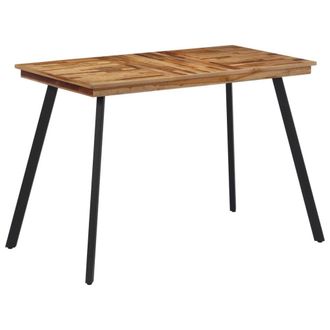Berkfield Home Dining Table 120x62x76 cm Solid Wood Teak in Brown | Size: 120 x 62 x 76 cm