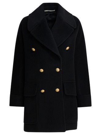Tagliatore Womens Black Virgin Wool Coat - Size EU 38 (Womens)