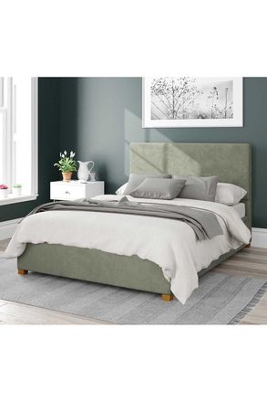 Aspire Home Accents Garland Upholstered Ottoman Storage Bed, Plush Velvet Fabric in Duck Egg Blue | Size: Single