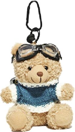 Generic Pilot Bear Keyring Bear Plush Bag Charm Keychain Personalized Animal Decorations