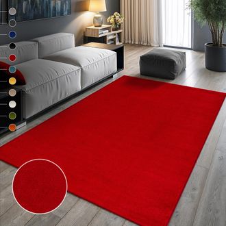 Sanat Hali Teppich »UNI, auch als Läufer- und Rundgrössen erhältlich« rechteckig 13 mm Höhe robuster Kurzflorteppich, grosse Farbauswahl, Wohnzimmer, alle Räume