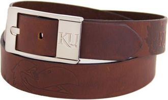 Eagles Wings Kansas Jayhawks Brandish Leather Belt - Brown at Nordstrom, Size 34
