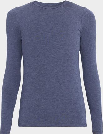 Majestic Filatures Soft Touch Long-Sleeve Crewneck T-Shirt