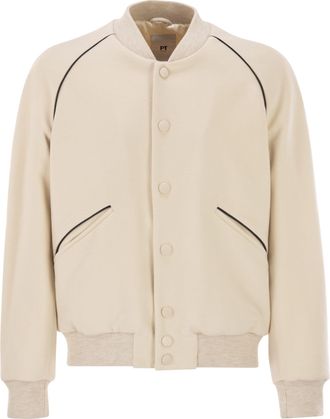 Pantaloni Torino Drap-Jacke aus Wolle und Kaschmir