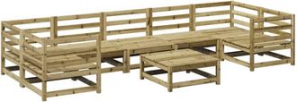 vidaXL 8 Piece Garden Sofa Set Impregnated Wood Pine vidaXL