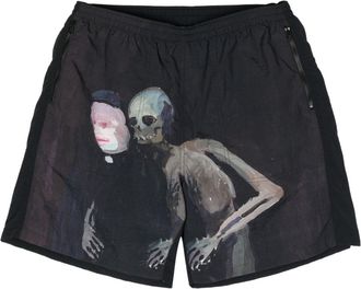 Undercover Shorts con stampa Undercover x Helen Verhoeven - Nero