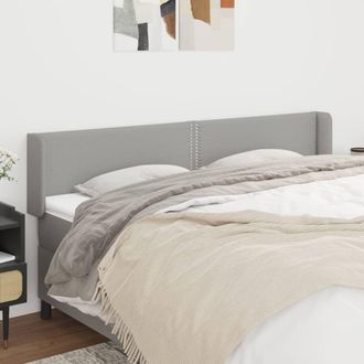 vidaXL Cabecero De Tela Gris Claro 183x16x78/88 Cm Vidaxl