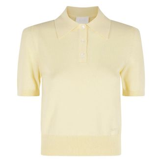 A.P.C. Round-neck Knitwear, female, Yellow, Size: M Polo Shirt