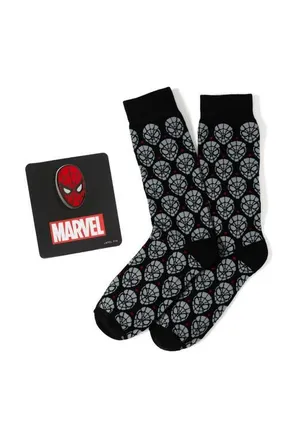 Cufflinks Inc. Spider-Man Crew Socks & Cuff Links Set in Black at Nordstrom