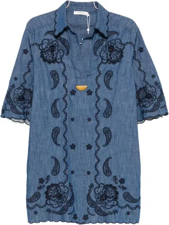 Zimmermann Aster denim mini-jurk
