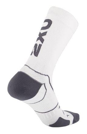 2XU Vectr Cushion Crew Socks in White/grey at Nordstrom, Size X-Large