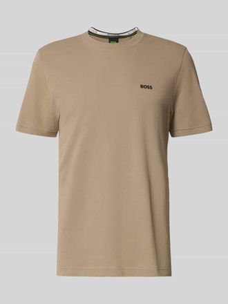 HUGO BOSS Regular Fit T-Shirt aus Baumwoll-Piqu&eacute; Modell TS_PIQUE in Khaki, Gr&ouml;&szlig;e XXXL