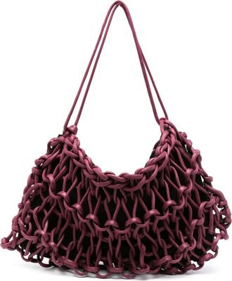 Alienina Nadia interwoven shoulder bag - women - Leather/Cotton - One Size - Purple