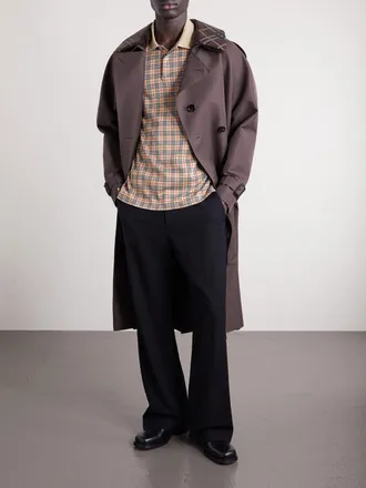 Burberry Logo-Embroidered Checked Jacquard Polo Shirt