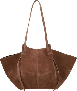 Yuzefi Tote Bags, female, Brown, Size: ONE SIZE Large Mochi Suede