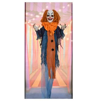 HOMCOM Circus Clown Halloween Decoration - Outdoor Animated Prop for Party | TJ Hughes