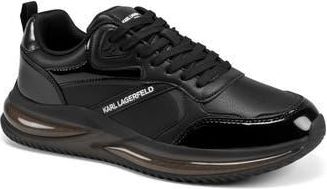 Karl Lagerfeld Nino Mixed Media Sneaker in Black at Nordstrom Rack, Size 10.5