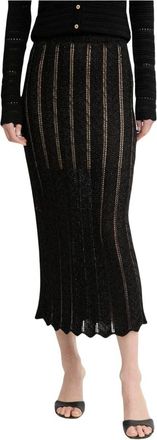 Twinset Dames, Rokken, Zwart, Maat: XS Leer
