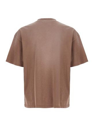 Represent Mens Crew Neck T-Shirt Beige Cotton T-Shirts And Polos