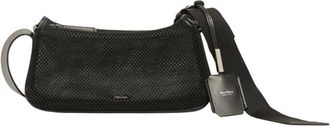 Max Mara Micro-Handtasche aus technischem Mesh in Schwarz