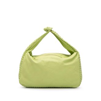 Bottega Veneta Pre-owned Womens Small Jodie Woven Handbag - Green Leather - One Size