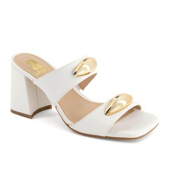 Andrea Womens Heeled Slip on Sandals