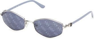 Guess GU00289 10X Womens Sunglasses Silver Size 56
