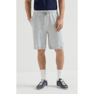 Brunello Cucinelli Double knit Bermuda shorts in Pebble at Nordstrom, Size Xxx-Large Eu