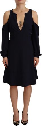 Twin-Set Twinset Long Sleeves Open Shoulder A-line Womens Dress