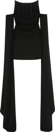 Giuseppe Di Morabito Womens Jersey Mini Dress With Reinforced Corset Black Polyester