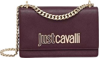 Just Cavalli Lettering Schoudertas - Dames - Schoudertassen - Paars - ONE Size - Tassen