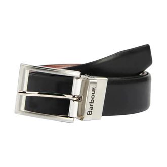 Barbour Belts, male, Black, Size: M Fife Reversible Leather Belt