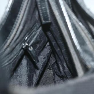 Gucci Pre-owned Shoulder Bags, female, Black, Size: ONE SIZE Pre-owned Canvas Shoulder Bag