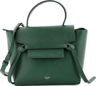 Celine Belt Bag Textured Leather Nano shoulder bag - Groen