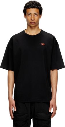 Diesel T-shirt with red Oval D - T-Shirts - Man - Black