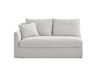 Castlery Agnes Left Arm Queen Sleeper Sofa, Ivory, Removable Covers, Machine Washable for Women