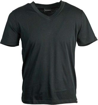 Emporio Armani Unisex Volwassen Effen V-Hals T-Shirt (Zwart)