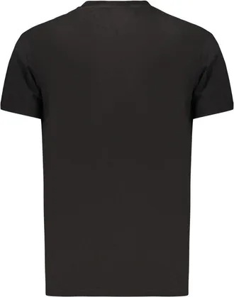 Tommy Hilfiger Logo-Print Cotton T-Shirt - Black