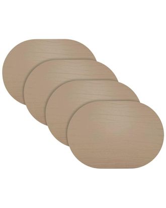 Fortessa Set Of 4 Strata Oval Leather Placemats