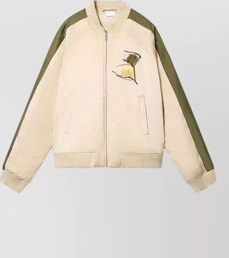 Isabel Marant silk jacket embroidered stripes contrast design