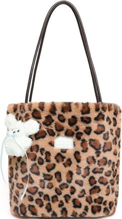 Generic Winter cute faux plush bag womens hand-held large-capacity shoulder bucket bag(02)