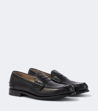 Prada Leather penny loafers