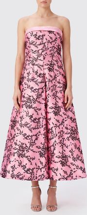 Alberta Ferretti Abito da sera midi in seta floreale con rouches e spalle scoperte