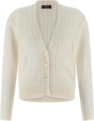 PESERICO Cardigans, female, White, XS, Tricot Cardigan
