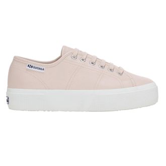 Superga Dames/Dames 3740 Leggera Vegan Tumbled Platform Trainers (Beige/Kristal)