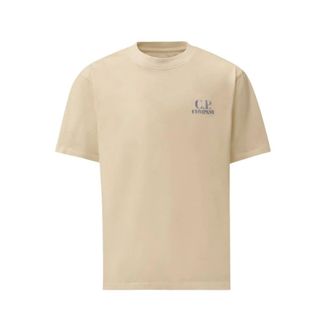 C.P. Company T-Shirts, male, Beige, Size: XL T-Shirts