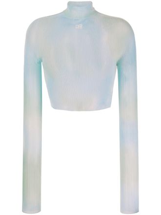 Off-white Cropped top - Blauw