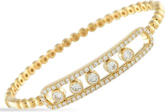 Luxury Bazaar 18K Yellow Gold 2.30ct Diamond Bracelet ALB-17568-17-SP-Y