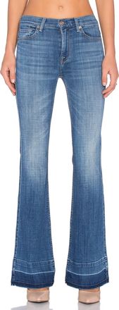 7 For All Mankind Ginger Wide Leg Trouser Jeans In Bright Light Broken